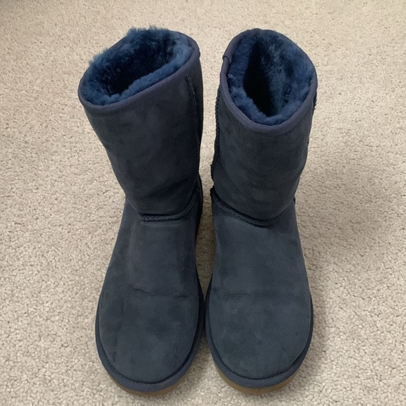 Eve Blue Ugg Classic Short Boots - Picture 3 of 7